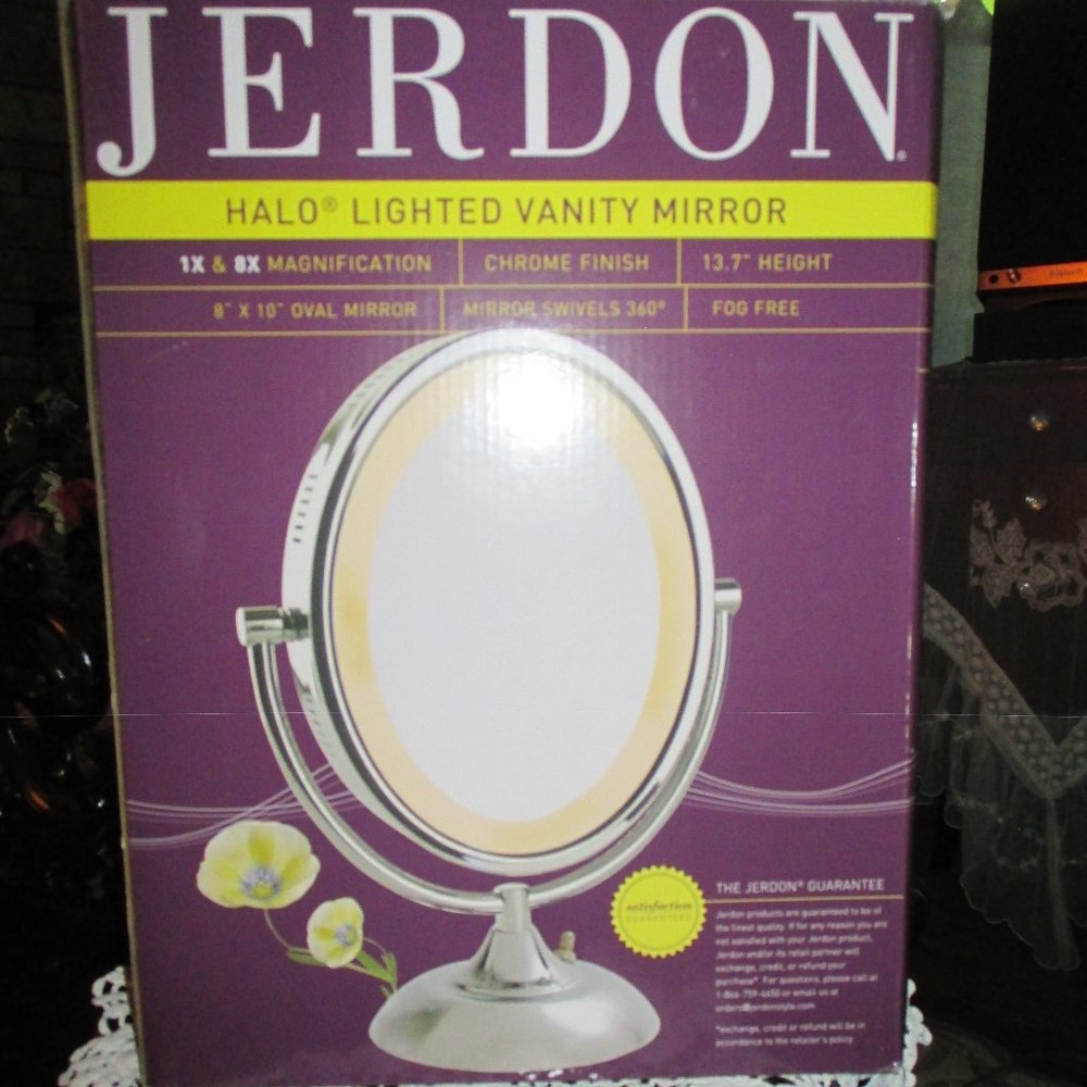 Jerdon Halo Lighted Vanity Mirror